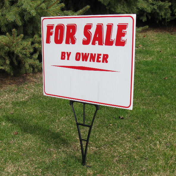 Spider Stake– Durable H-Wire Style Lawn, Turf & Yard Sign Stakes (Carton of 25)