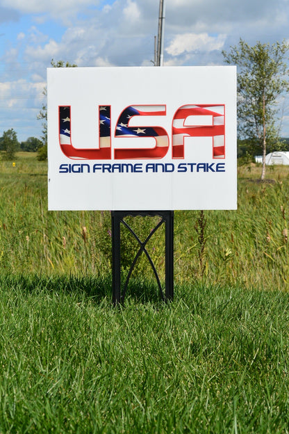 Extreme Stake – Heavy-Duty H-Wire Style + Step- Lawn & Turf Sign Stakes (Carton of 50)